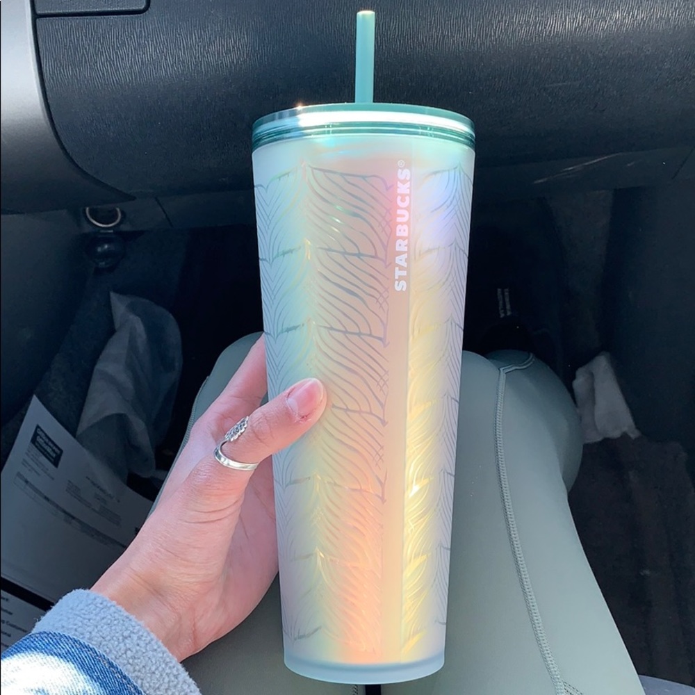 NWT Starbucks Soft Touch Mermaid Fin tumbler